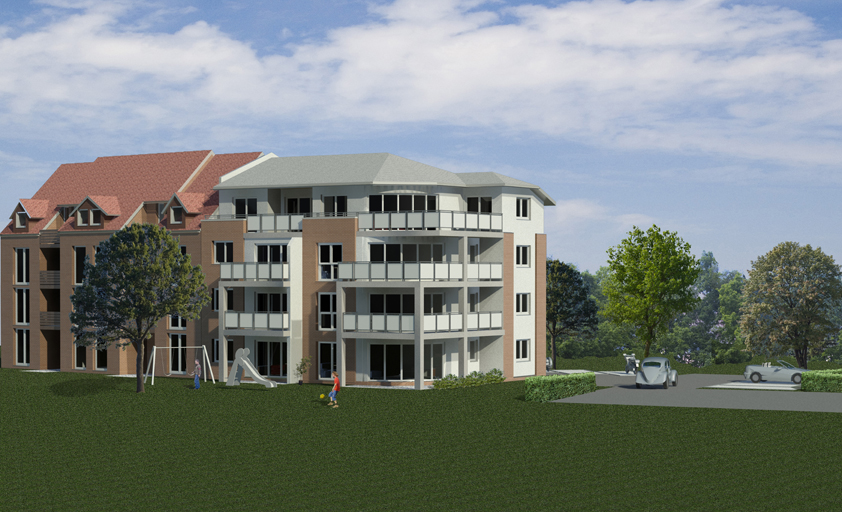 Bauplan visualisieren @ Schuur-Baugrafik - Mehrfamilienhaus Buchholz nach Entwurf Dipl.-Ing. Blohm